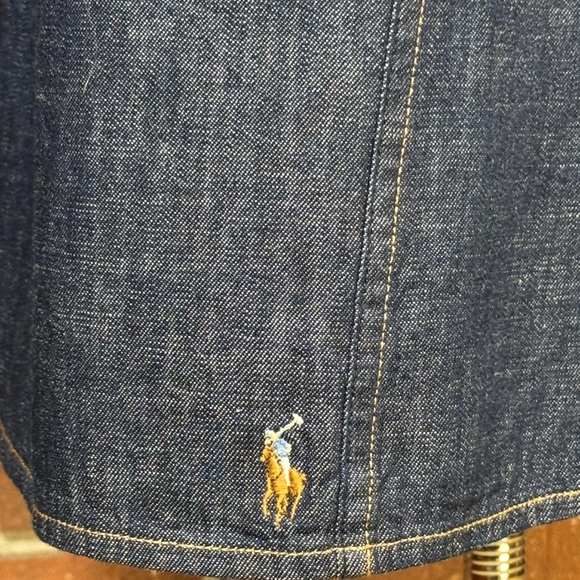 Polo Ralph Lauren Denim Button-Up Shirtdress Size 4 - Picture 3 of 9